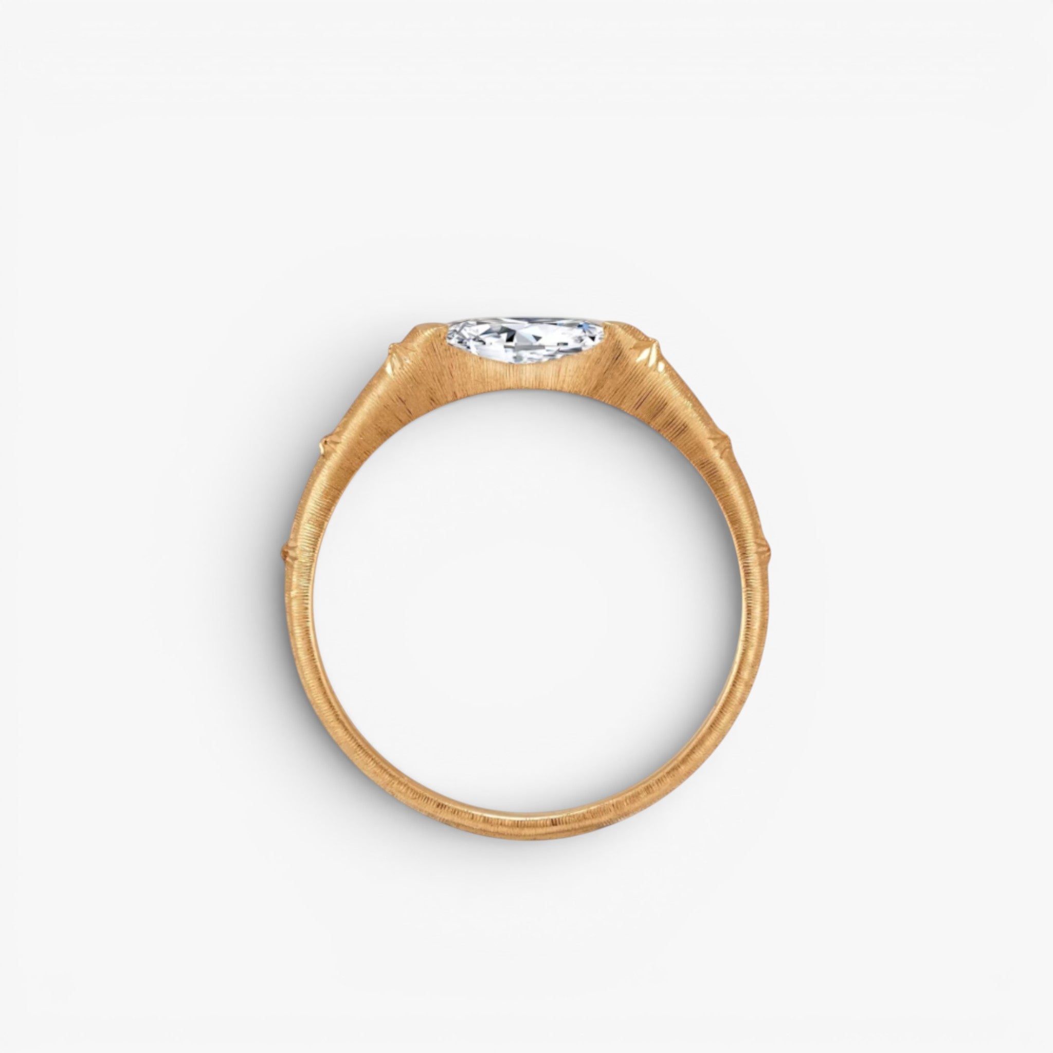 Astra Marquise Diamond Ring 14k Yellow Gold 0.3 ct