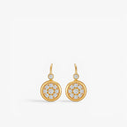 Aurélia Diamond Medallion Earrings 18K Yellow Gold