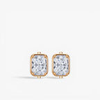 Valora Radiant Diamond Huggie Earrings 18K Yellow Gold 1 ct