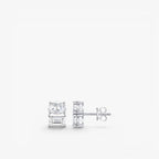 Ellipse Duo Stud Earrings 14k White Gold