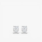Ellipse Duo Stud Earrings 14k White Gold