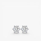 Éclat Solitaire Stud Earrings 18k White Gold 0.5 CT