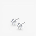 Éclat Solitaire Stud Earrings 18k White Gold 0.5 CT