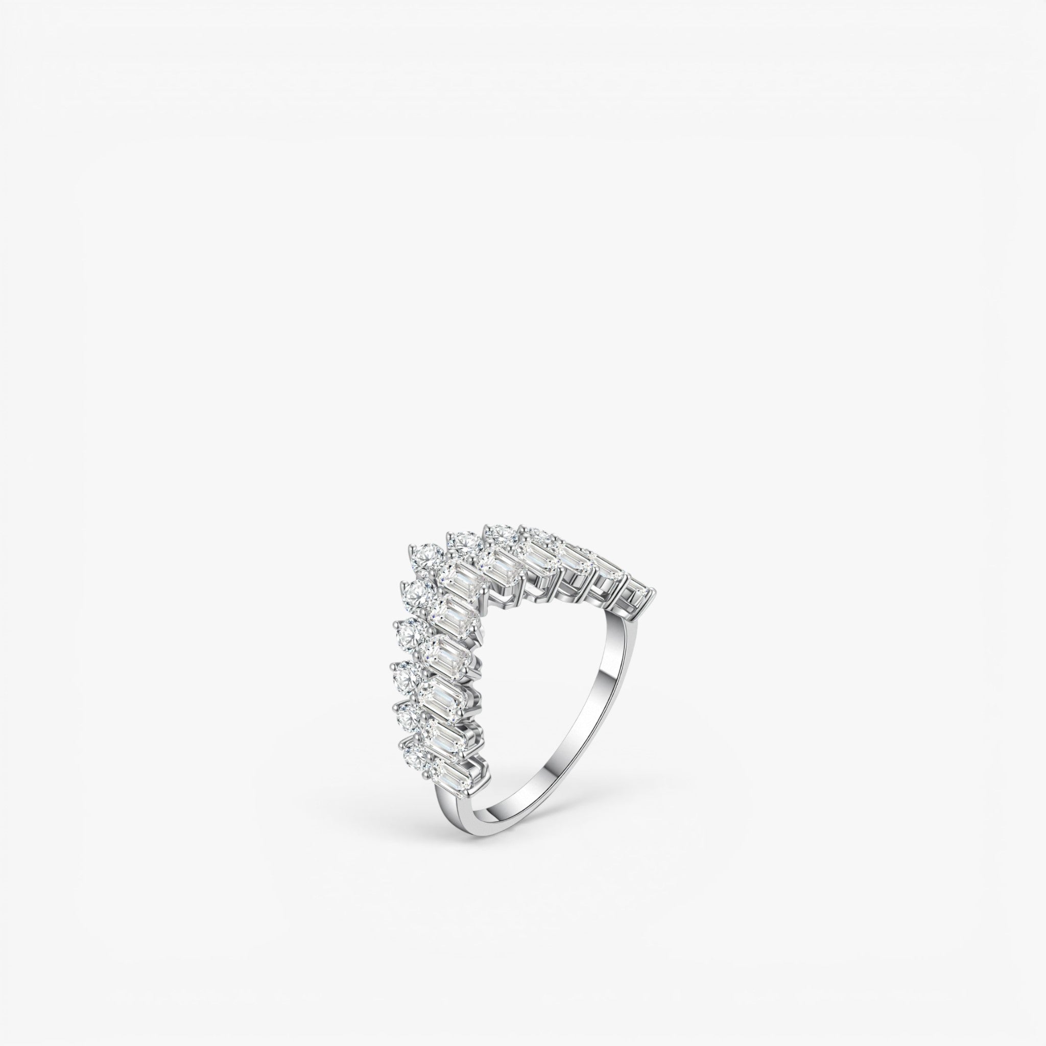 Céleste Crown Ring 18k White Gold
