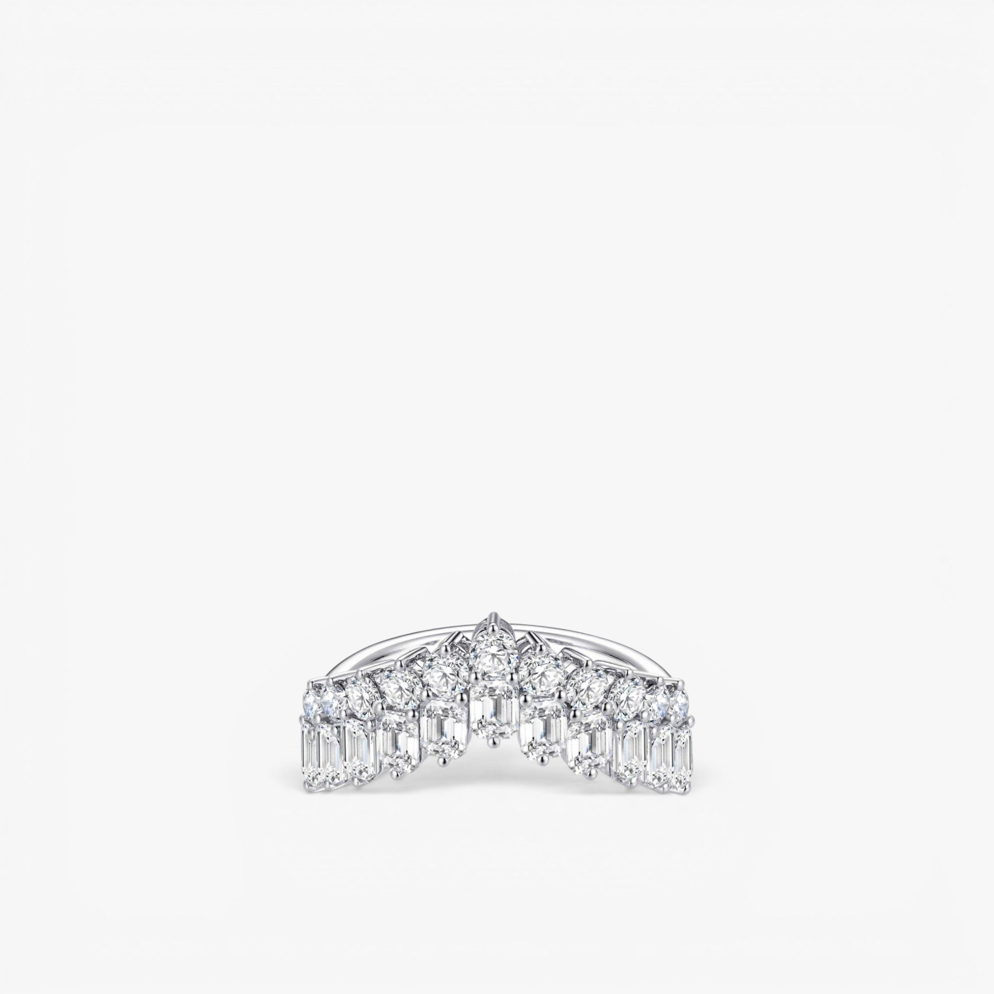 Céleste Crown Ring 18k White Gold