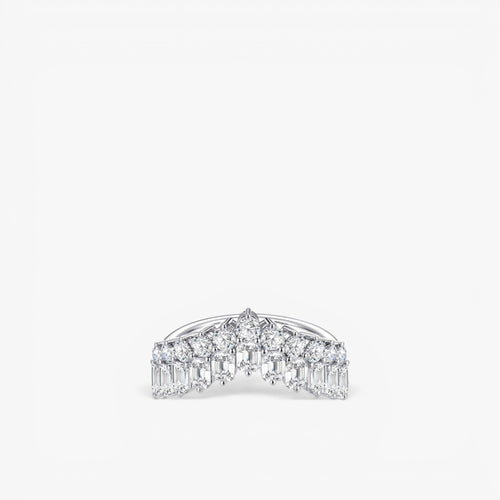 Céleste Crown Ring 18k White Gold