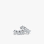 Éclat Baguette Huggie Earrings 18k White Gold