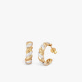 Élan Twist Diamond Hoops 18k Yellow Gold