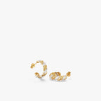 Élan Twist Diamond Hoops 18k Yellow Gold
