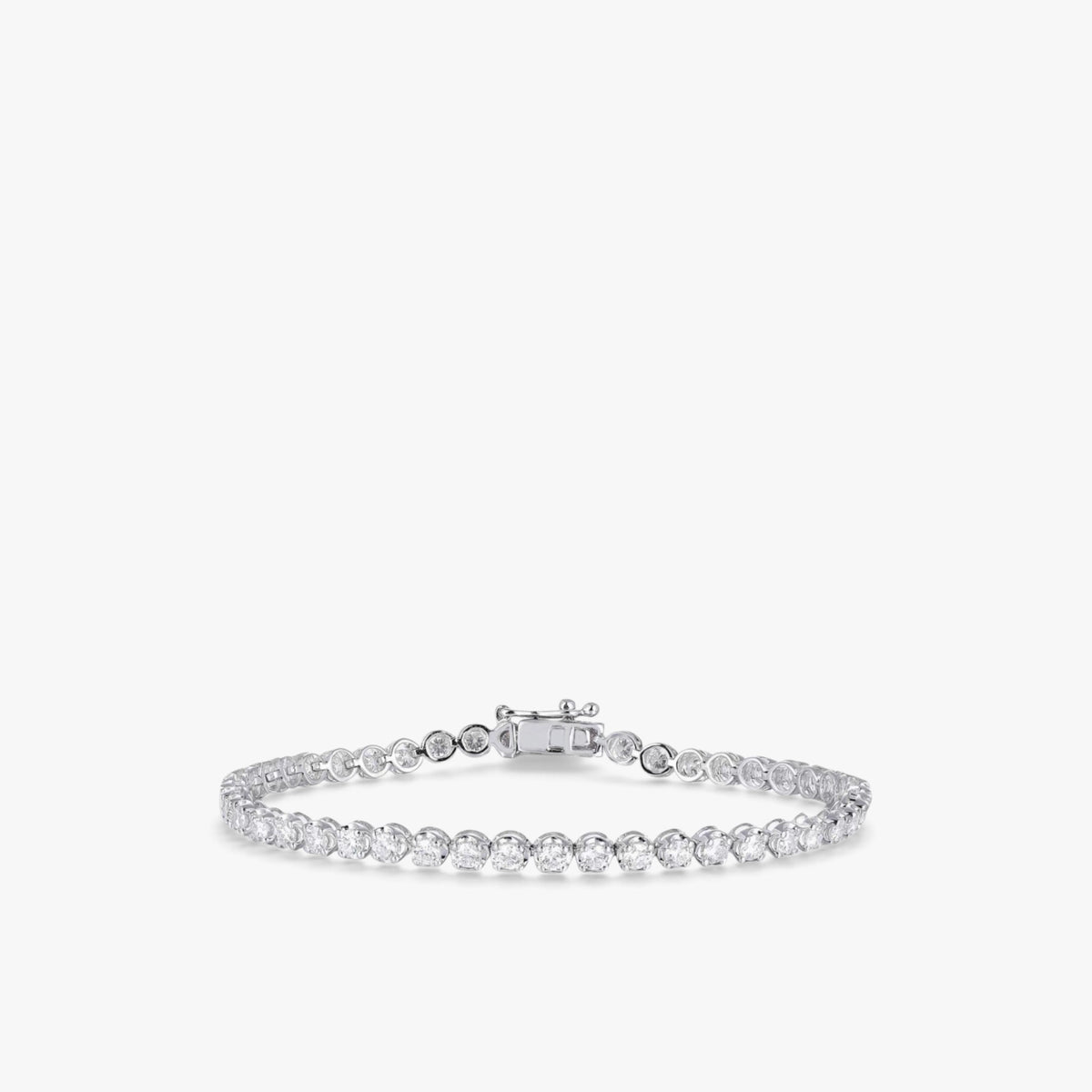 Lumière Bezel Tennis Bracelet 18k White Gold
