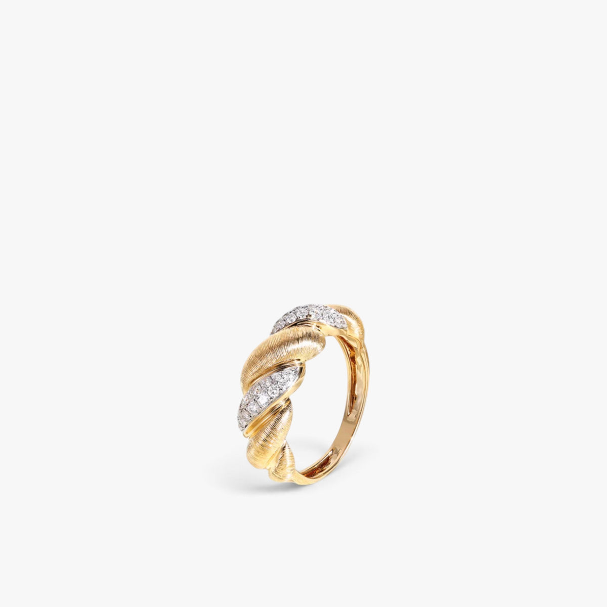 Élan Twist Diamond Ring 18k Yellow Gold