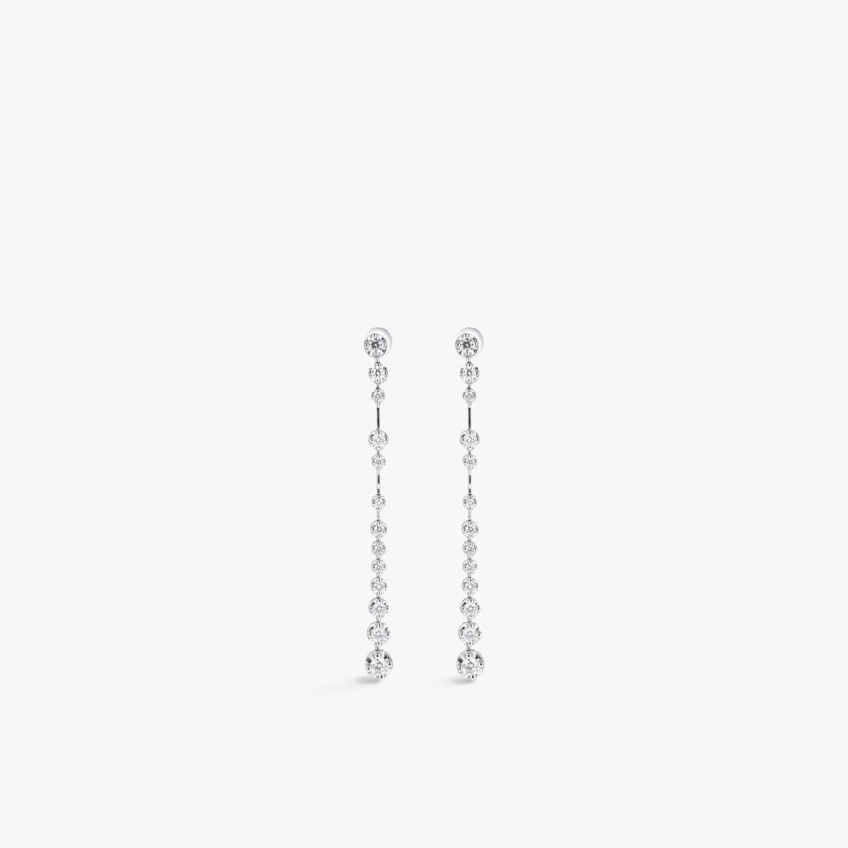Celestine Diamond Drop Earrings 18k White Gold