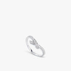 Élan Diamond Crossover Ring 18k White Gold