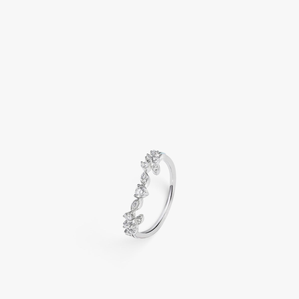 Fleur Diamond Vine Ring 18k White Gold