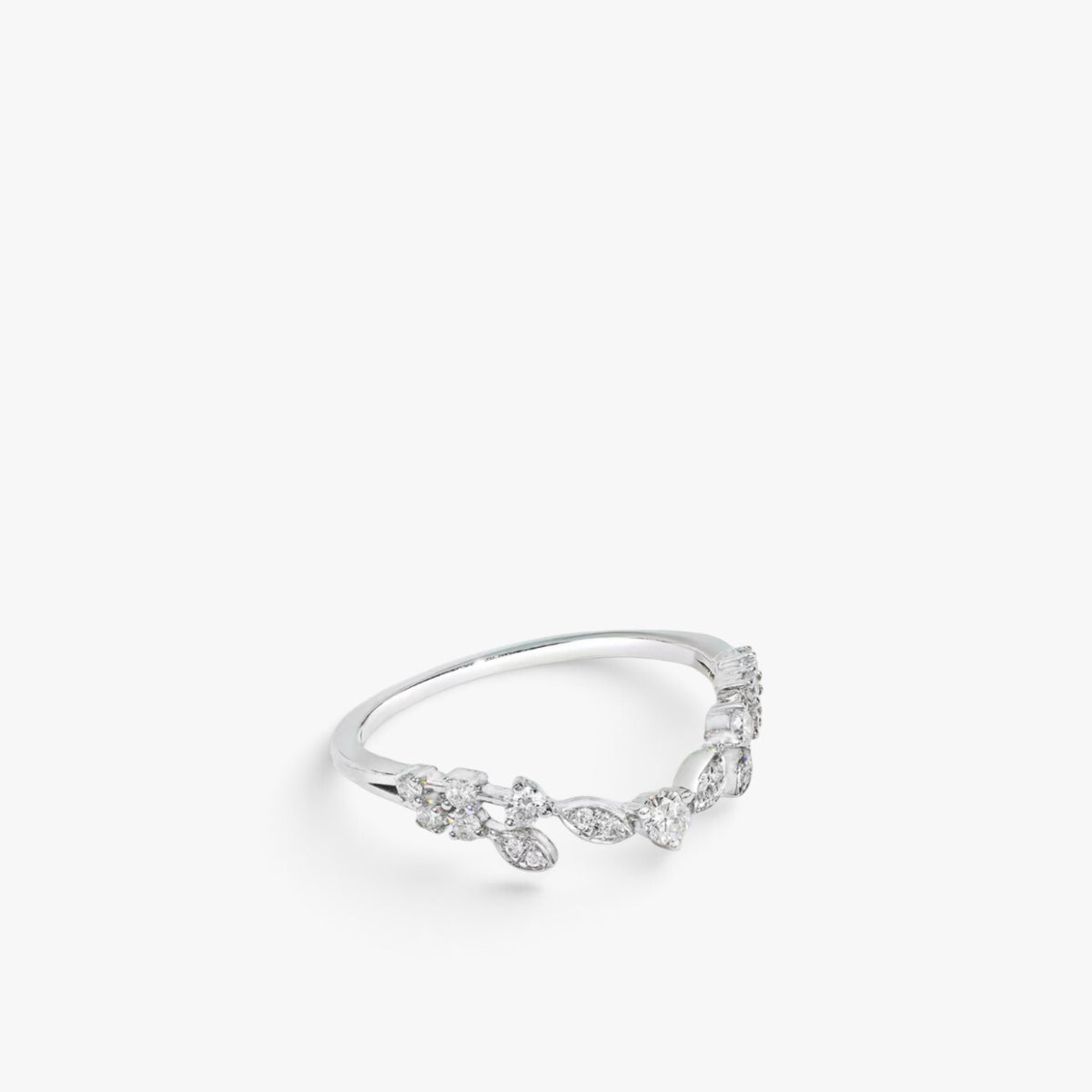 Fleur Diamond Vine Ring 18k White Gold