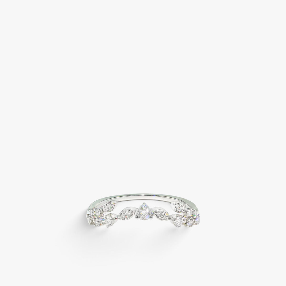 Fleur Diamond Vine Ring 18k White Gold
