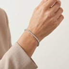 Éclat Tennis Bracelet 18k White Gold