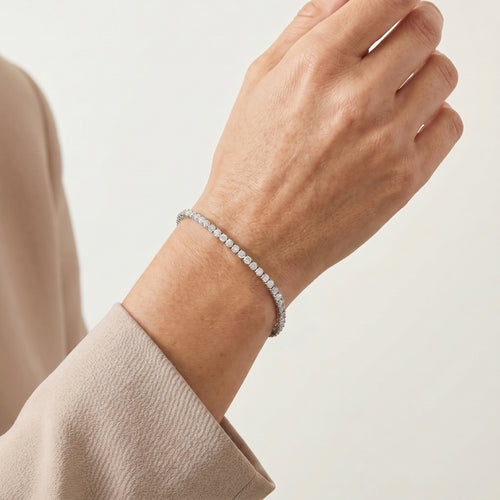 Éclat Tennis Bracelet 18k White Gold