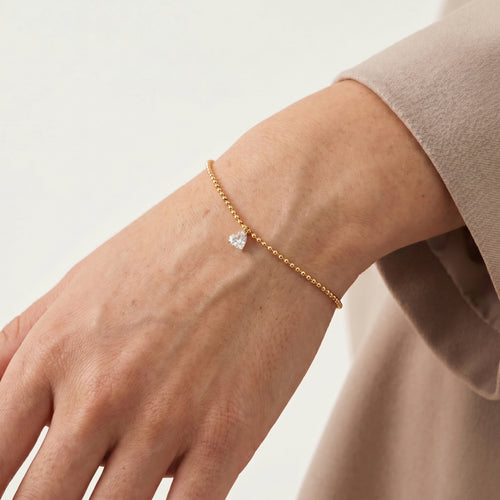 Céleste Heart Diamond Bracelet 18k Yellow Gold 0.5 ct