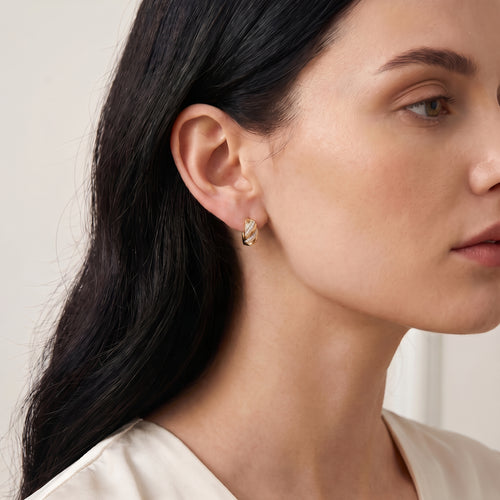 Aurielle Twist Hoops 14k Yellow Gold