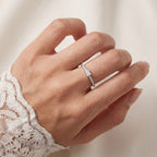 Émeraude Lumière Ring 14k White Gold