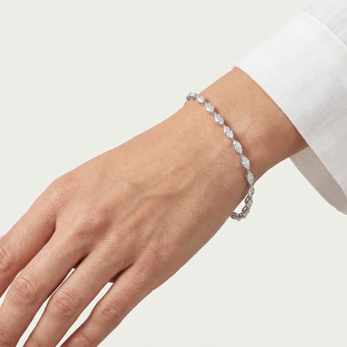 Marquise Éclat Bracelet 18k White Gold
