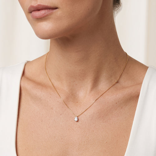 Dewdrop Grace Necklace 18k Yellow Gold 0.5 ct
