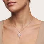 Étoile Kite Cross Pendant 18k White Gold