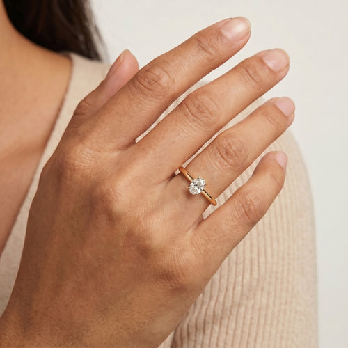 Aurelia Oval Ring 18k Yellow Gold 1 ct
