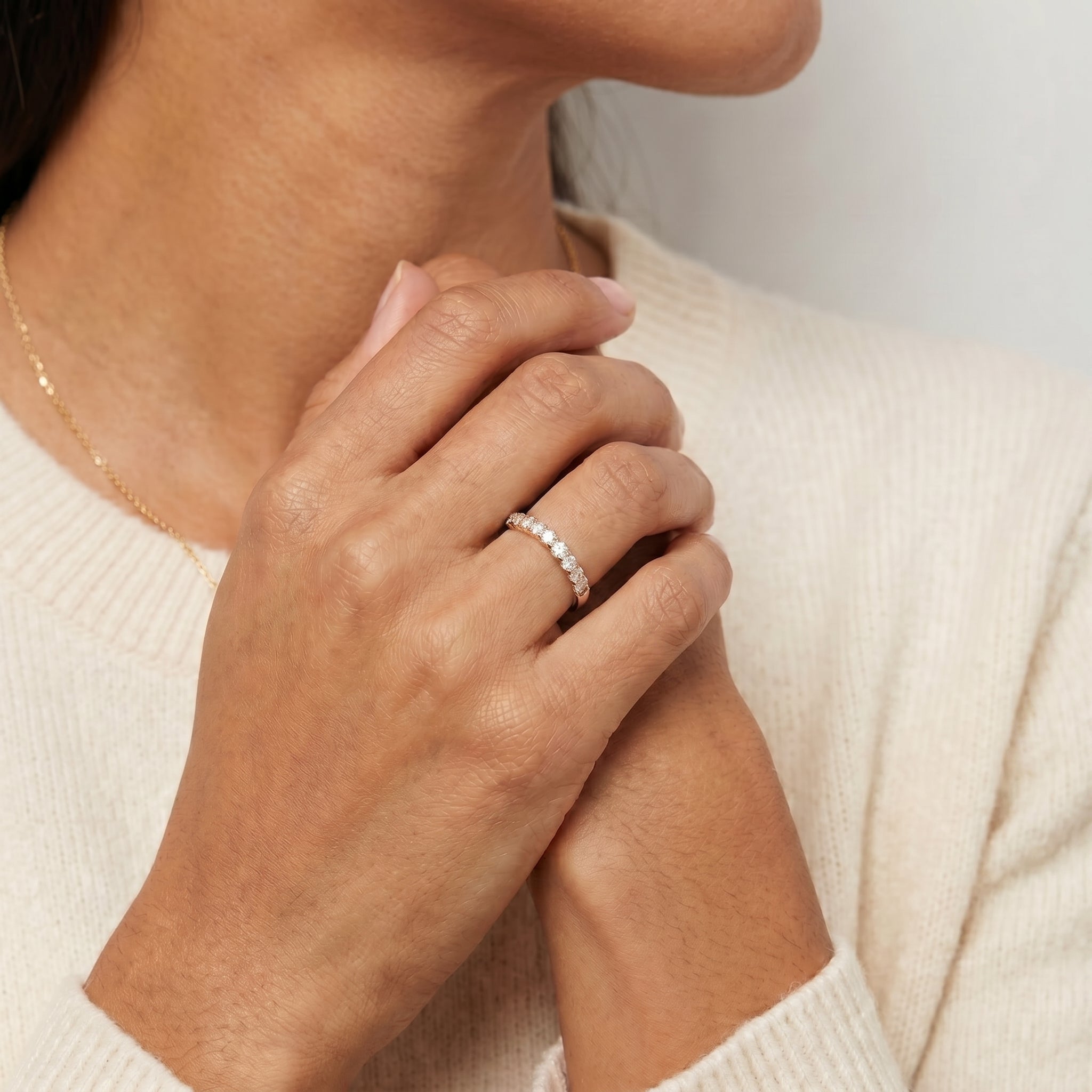 Celestia Eternity Ring 14k Yellow Gold