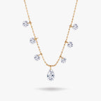 Celestielle Drop Diamond Necklace 18k Yellow Gold